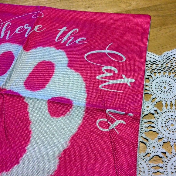 Home is Where the Cat is pillow cover - Picture 3 of 4